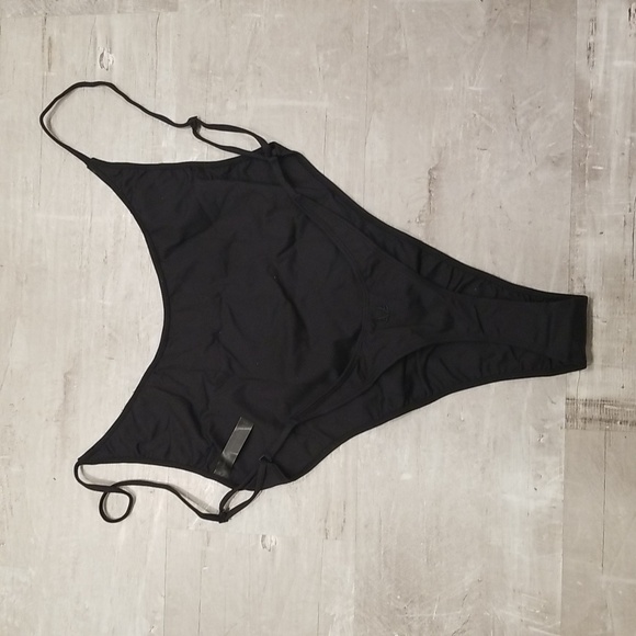 💕MINIMALE ANIMALE💕 Oasis Thong Suit One-Piece Swimsuit Dead Seas Black XL NWT - Picture 8 of 12